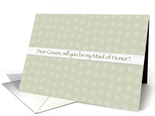 Sage & Lace Cousin Maid of Honor card (406087)