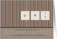 Employee Appreciation in Taupe card