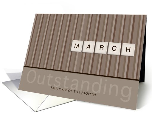 Employee of the Month March Taupe card (410389)