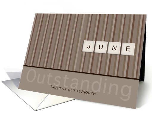 Employee of the Month June Taupe card (410395)