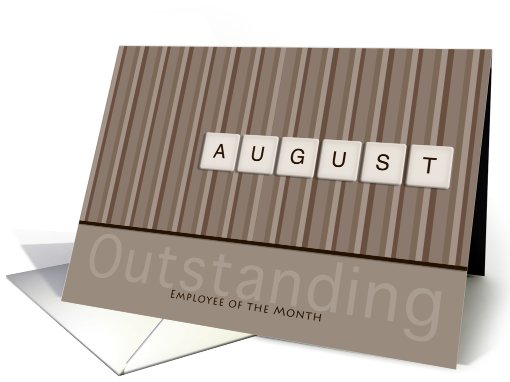 Employee of the Month August Taupe card (410398)