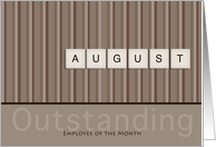 Employee of the Month August Taupe card