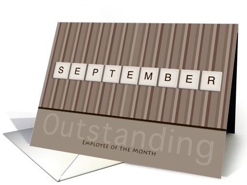 Employee of the Month September Taupe card (410399)