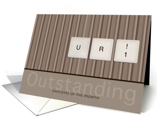 Employee of the Month in Taupe card (410411)