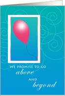 One Balloon Business Customer Serivce card