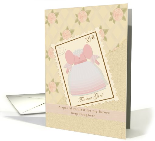 Vintage Postage Future Step Daughter Flower Girl card (415232)