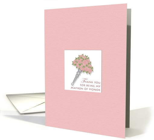 Tussie Mussie Thank You Matron of Honor card (416987)