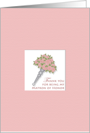 Tussie Mussie Thank You Matron of Honor card
