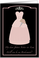 Princess Pink Future Sister-in-Law Bridesmaid card