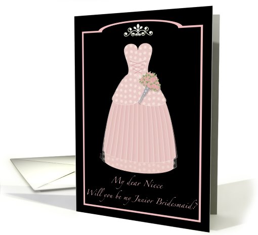 Princess Pink Niece Junior Bridesmaid card (418934)