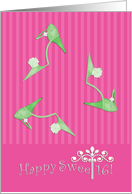 Sweet 16 Kick It Pink and Green card