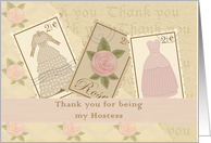 Vintage Postage Hostess Thank You card
