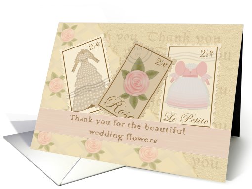 Vintage Postage Florist Thank You card (421482)
