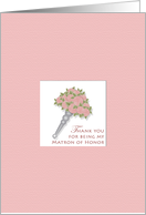 Thanks Matron of Honor card