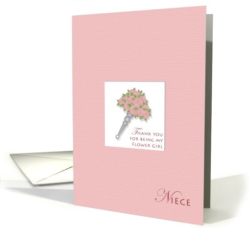Thanks Niece Flower Girl card (424855)