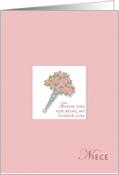 Thanks Niece Flower Girl card
