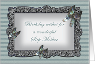 Butterfly Mirror Step Mother Birthday card
