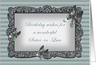 Butterfly Mirror Sister-in-Law Birthday card