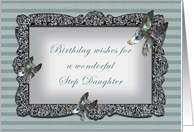 Butterfly Mirror Step Daughter Birthday card