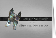Brother Sister-in-Law 25th Anniversary Butterfly card