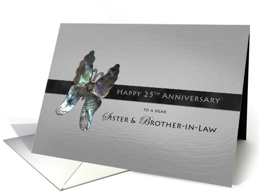 Sister & Brother-in-Law 25th Anniversary Butterfly card (429053)