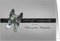 Niece and Husband 25th Anniversary Butterfly card