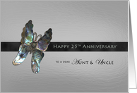 Aunt & Uncle 25th Anniversary Butterfly card