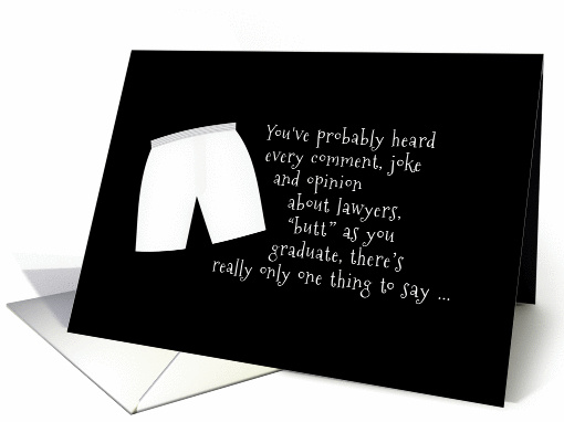 Law School Graduation Funny Legal Briefs Humor card (430344)