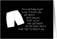 Passing Bar Exam Legal Briefs Humor card