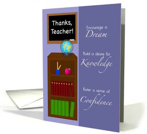 Teacher Appreciation Teacher's Bookcase card (432300)