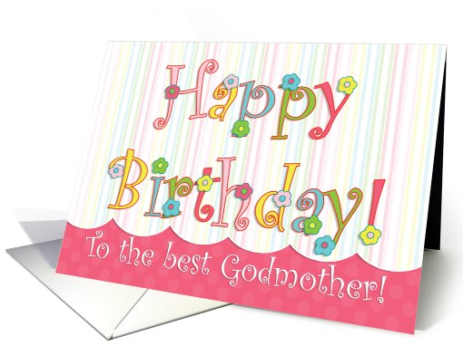 Flower Carnival Godmother Birthday card (432960)