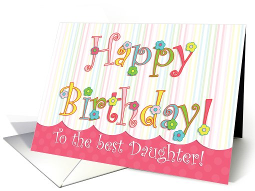 Flower Carnival Daughter Birthday card (432987)