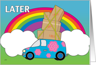 Rainbow Van Goodbye Farewell card