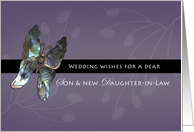 Son & Daughter-in-Law Wedding Wishes Butterfly card