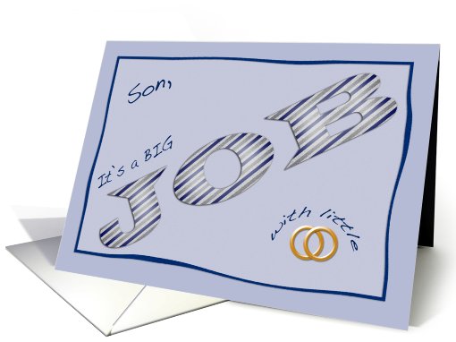 Son Big Job Ring Bearer Request card (436016)