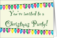 Christmas Party Invitations for folks with crooked lights card