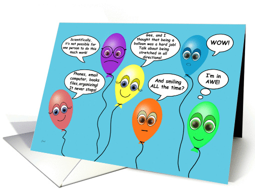 Administrative Professionals Day Funny Balloons card (447423)