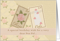 Pen Pal Vintage Postage Birthday Card