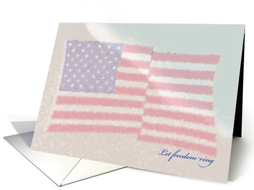 Independence Day Flag on the Beach Sea to Shining Sea card (452702)