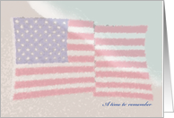 Memorial Day Flag on the Beach Sea to Shining Sea card