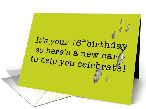 Bird Poop 16th Birthday Humor card (464360)