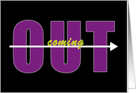 Coming Out Party Invite Purple Text card