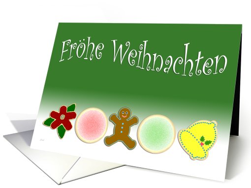 Frohe Weihnachten German Christmas Cookies card (491130)