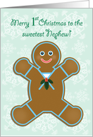 Nephew First Christmas Gingerbread Boy card