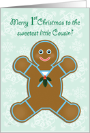 Cousin First Christmas Gingerbread Boy card
