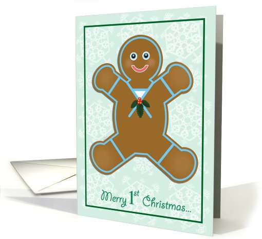 Baby's First Christmas Gingerbread Boy card (491199)