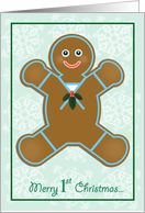Baby’s First Christmas Gingerbread Boy card