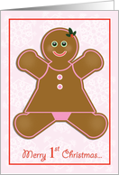 Baby’s First Christmas Gingerbread Girl card