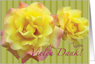 Thank You German Yellow Roses Contemporary card