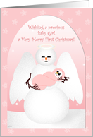 Baby’s First Christmas Girl Angel card